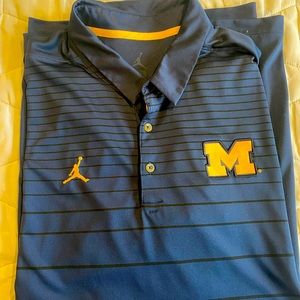 Jordan Michigan Wolverine XXL dri fit polo